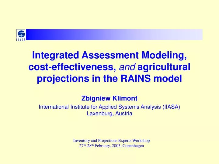 integrated assessment modeling cost effectiveness and agricultural projections in the rains model