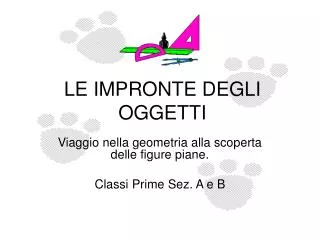 le impronte degli oggetti