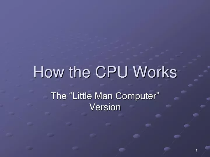 how the cpu works