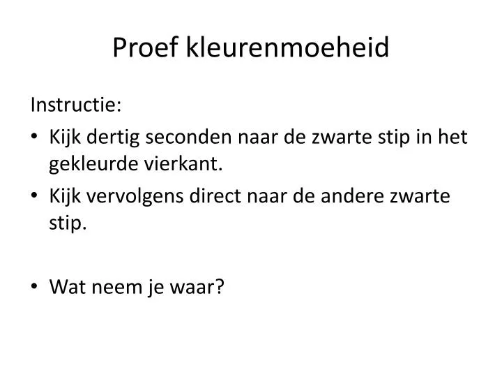 proef kleurenmoeheid