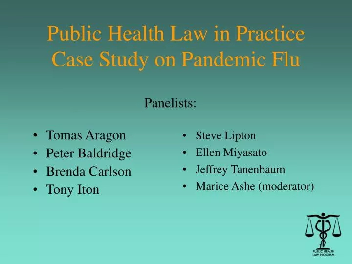 public health law in practice case study on pandemic flu