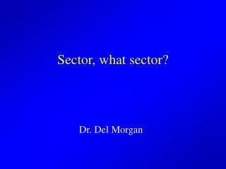 Sector, what sector?