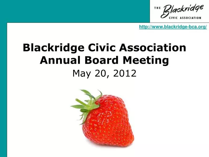 blackridge civic association annual board meeting