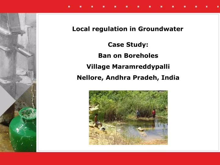 local regulation in groundwater