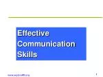 Effective Communication Skills - slide 1