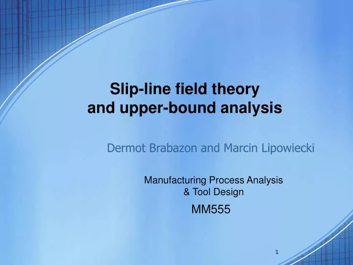 manufacturing process analysis tool design