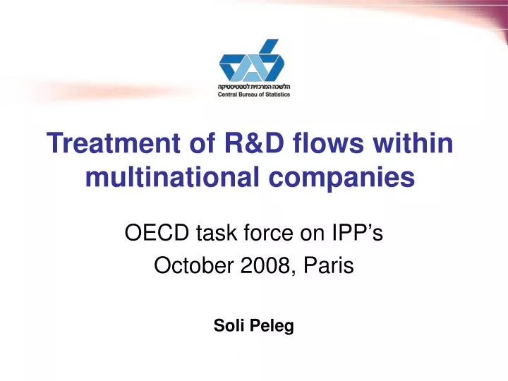 treatment of r d flows within multinational companies