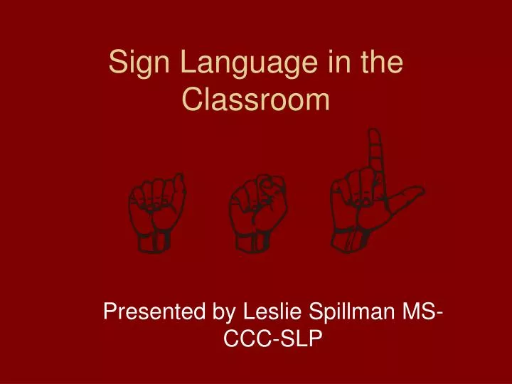 sign language in the classroom