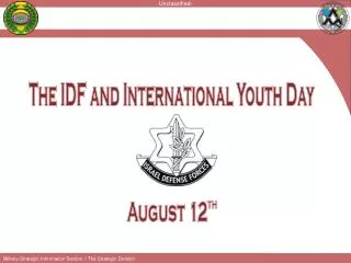The IDF and International Youth Day
