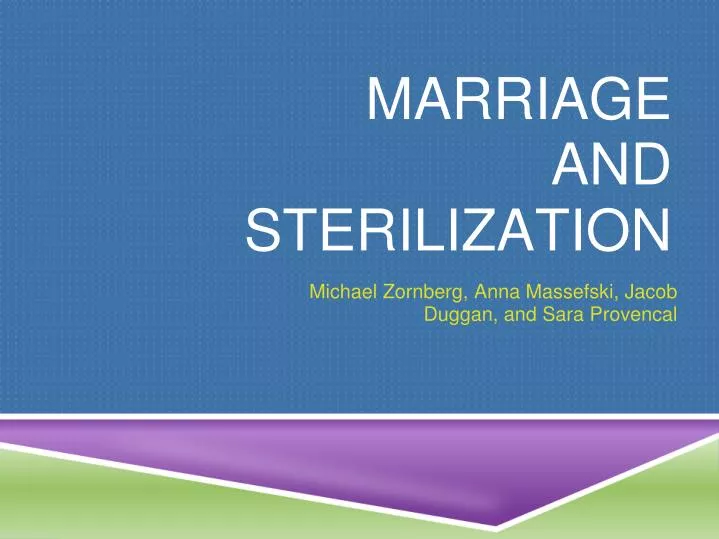 marriage and sterilization
