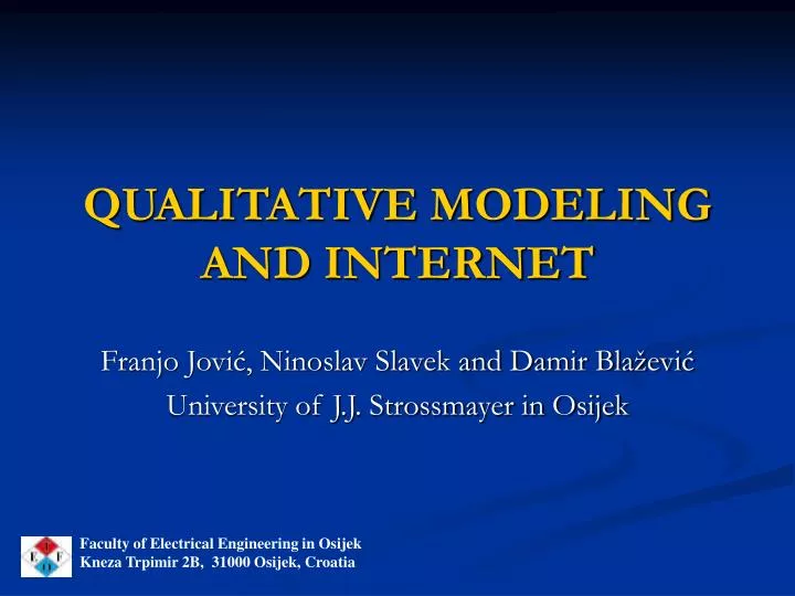qualitative modeling and internet