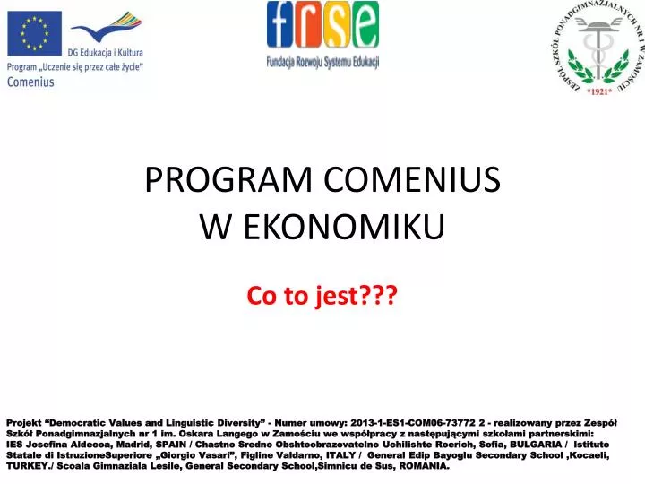 program comenius w ekonomiku
