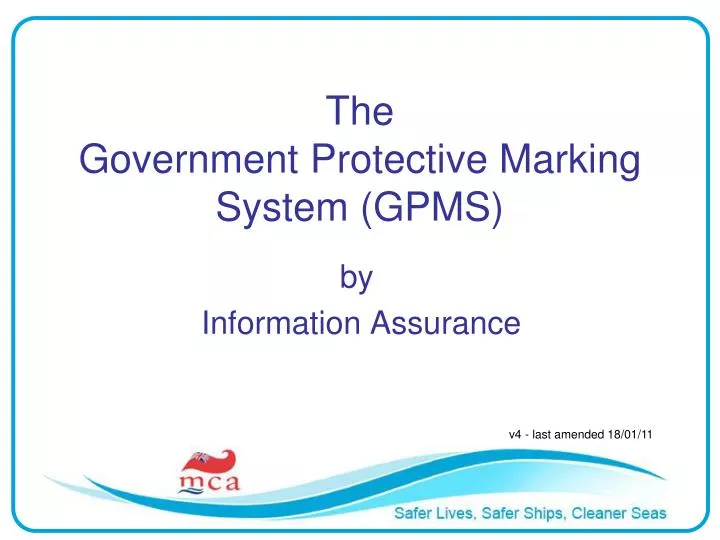 the government protective marking system gpms