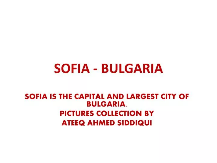 sofia bulgaria