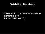 Oxidation Numbers - slide 1