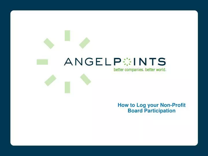 how to log your non profit board participation