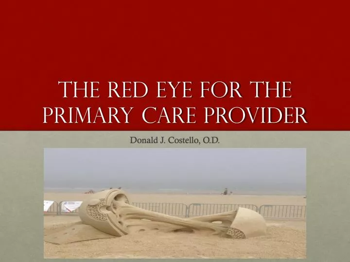 the red eye for the primary care provider