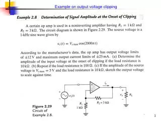 Example on output voltage clipping