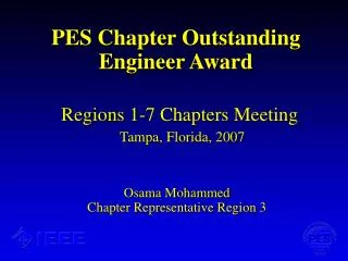PES Chapter Outstanding Engineer Award