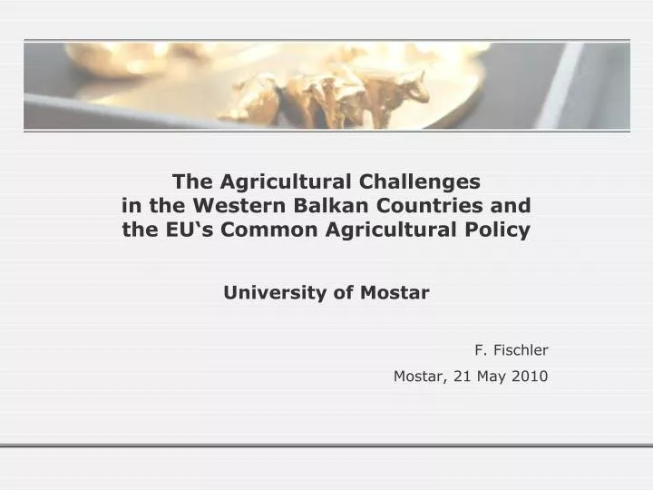 the agricultural challenges in the western balkan countries and the eu s common agricultural policy
