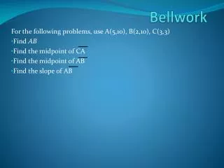 bellwork