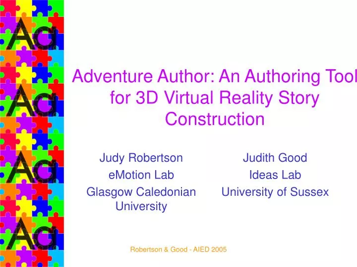 adventure author an authoring tool for 3d virtual reality story construction