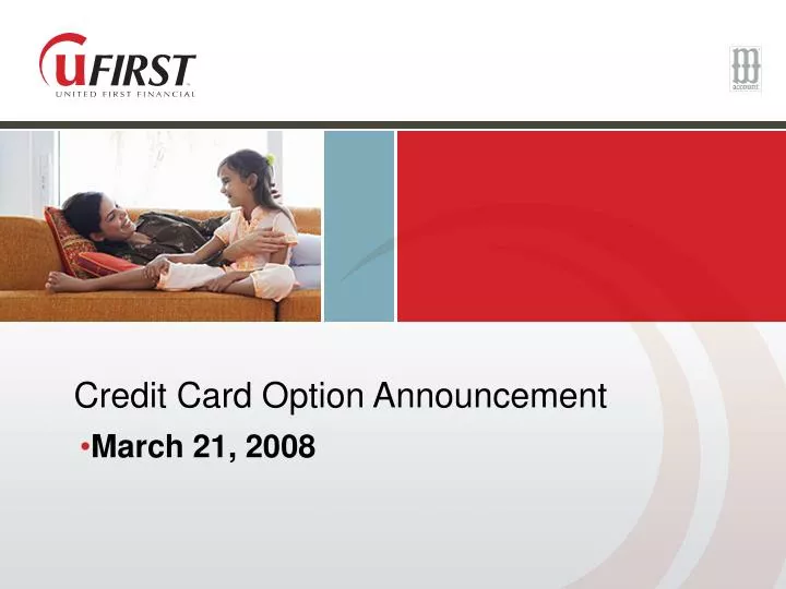 credit card option announcement