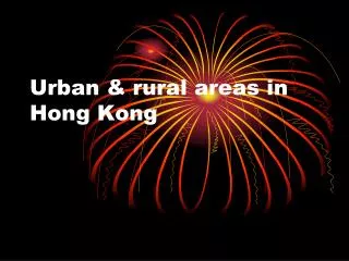 Urban &amp; rural areas in Hong Kong