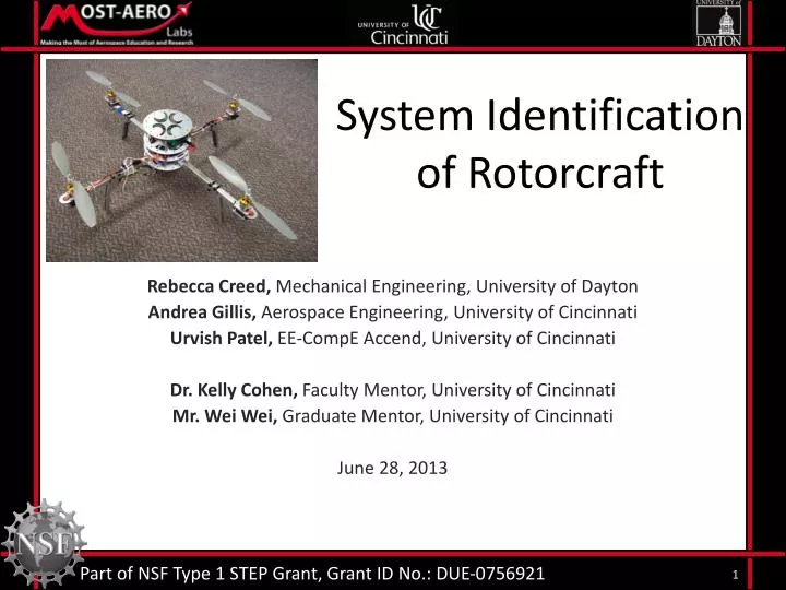 system identification of rotorcraft