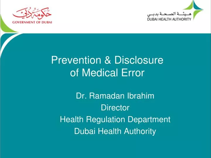 prevention disclosure of medical error