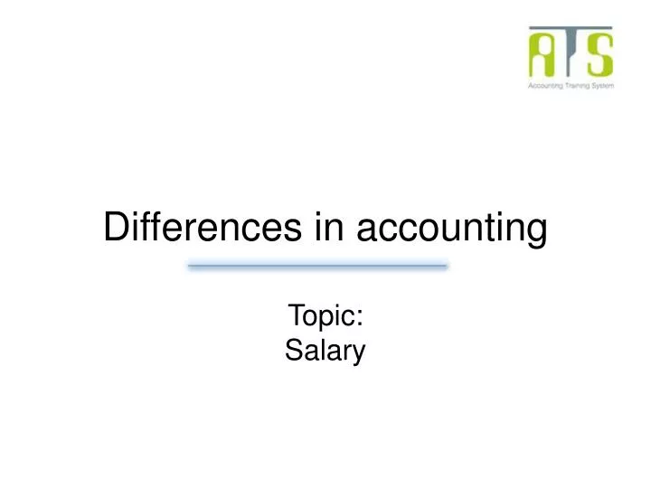 differences in accounting topic salary