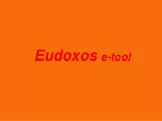Eudoxos e-tool