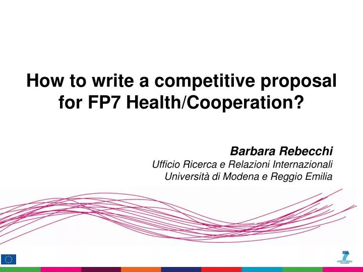 how to write a competitive proposal for fp7 health cooperation
