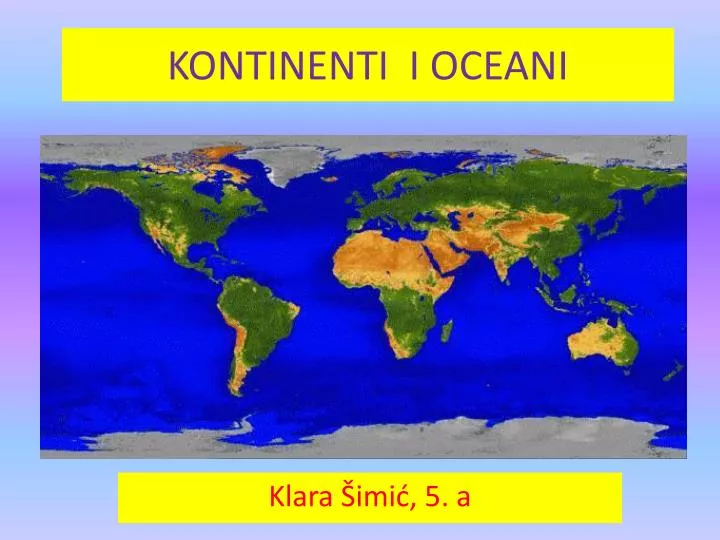 kontinenti i oceani