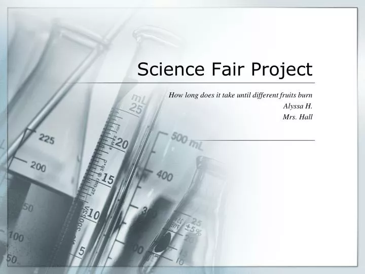 science fair project