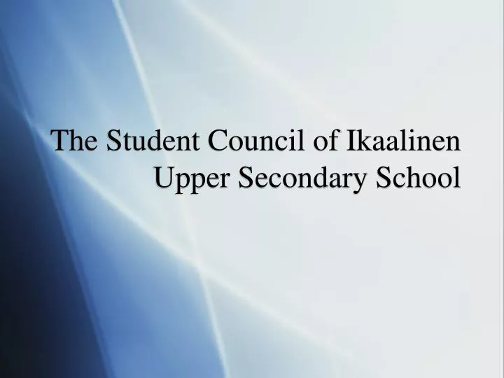 the student council of ikaalinen upper secondary school