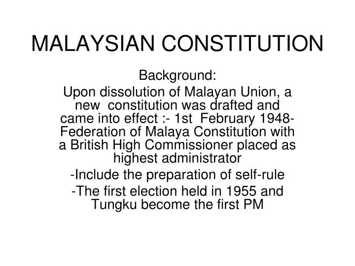 malaysian constitution