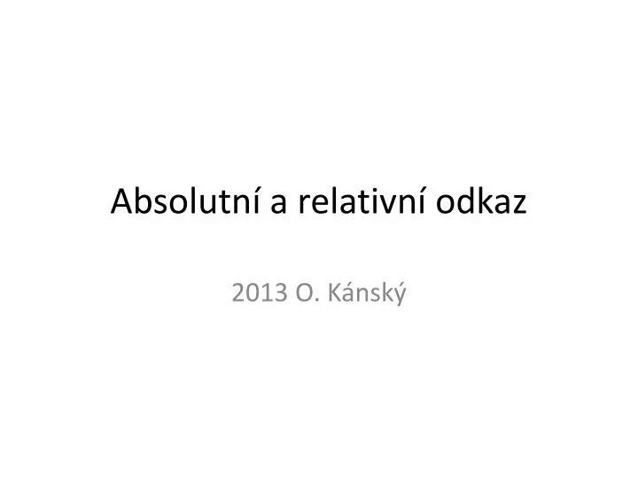 absolutn a relativn odkaz