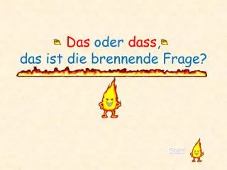 das oder dass das ist die brennende frage