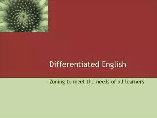 Differentiated English