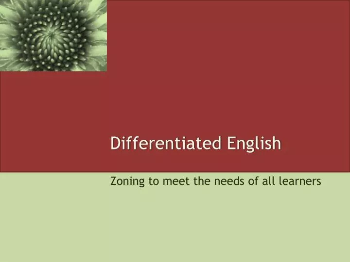 differentiated english