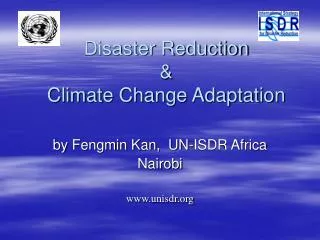 Disaster Reduction &amp; Climate Change Adaptation