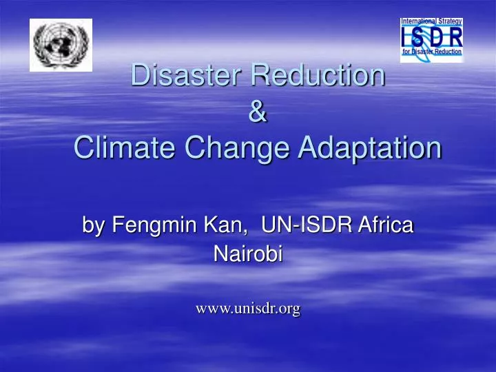 disaster reduction climate change adaptation