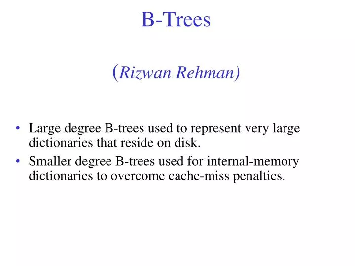 b trees rizwan rehman