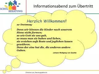 informationsabend zum bertritt