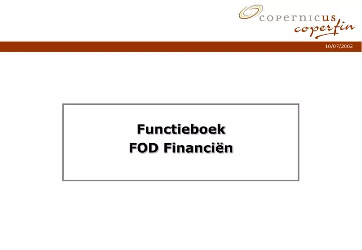 functieboek fod financi n