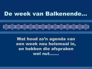 de week van balkenende