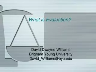 What is Evaluation?