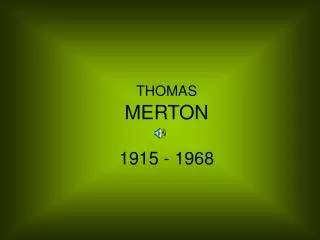 thomas merton 1915 1968