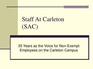 Staff At Carleton (SAC)